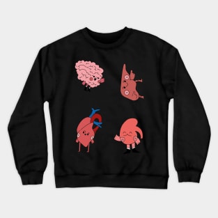 Cute Anatomy Internal Organs Body Crewneck Sweatshirt